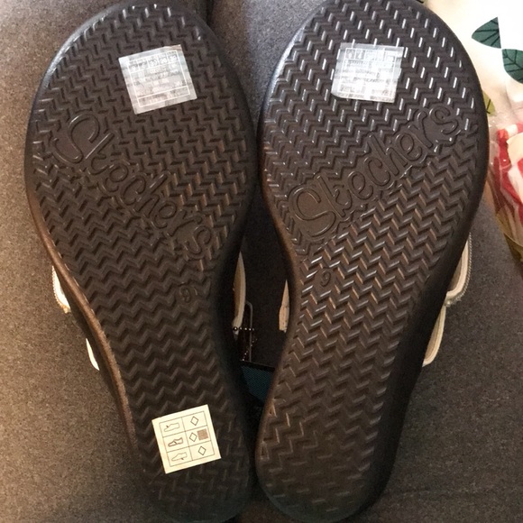 Skechers Memory Foam CALI Strappy Bling Sparkly Wedge Sandals NEW Size 9 39 - Picture 9 of 10